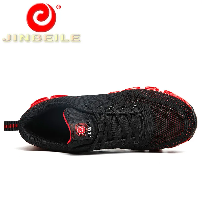 JINBEILE Unique Design Men Running Shoes Mesh Upper Breathable Sport Durable Rubber Outsole Outdoor Sneakers | Спорт и развлечения