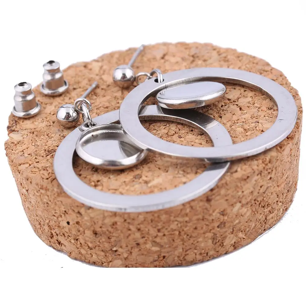 Серьги гвоздики onwear из нержавеющей стали 10 шт. базовые заготовки для сережек