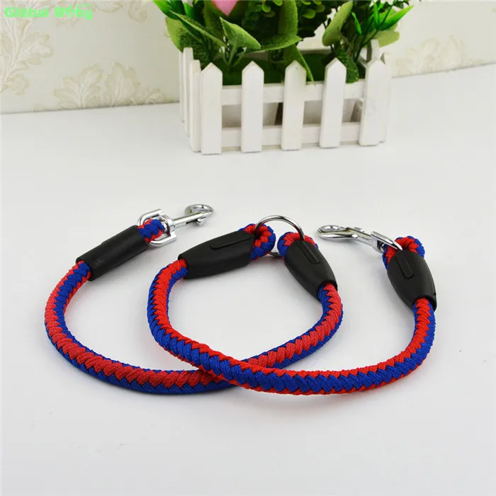 DarkBlueRedLeash Высококачественный поводок для собак, средний большой двойной поводок для собак, нейлоновый поводок для домашних животных, набор - Цвет: DarkBlueRedLeash