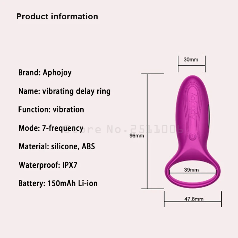 Aphojoy 7 частота вибратор пенис кольцо Массажер Влагалище стимулировать