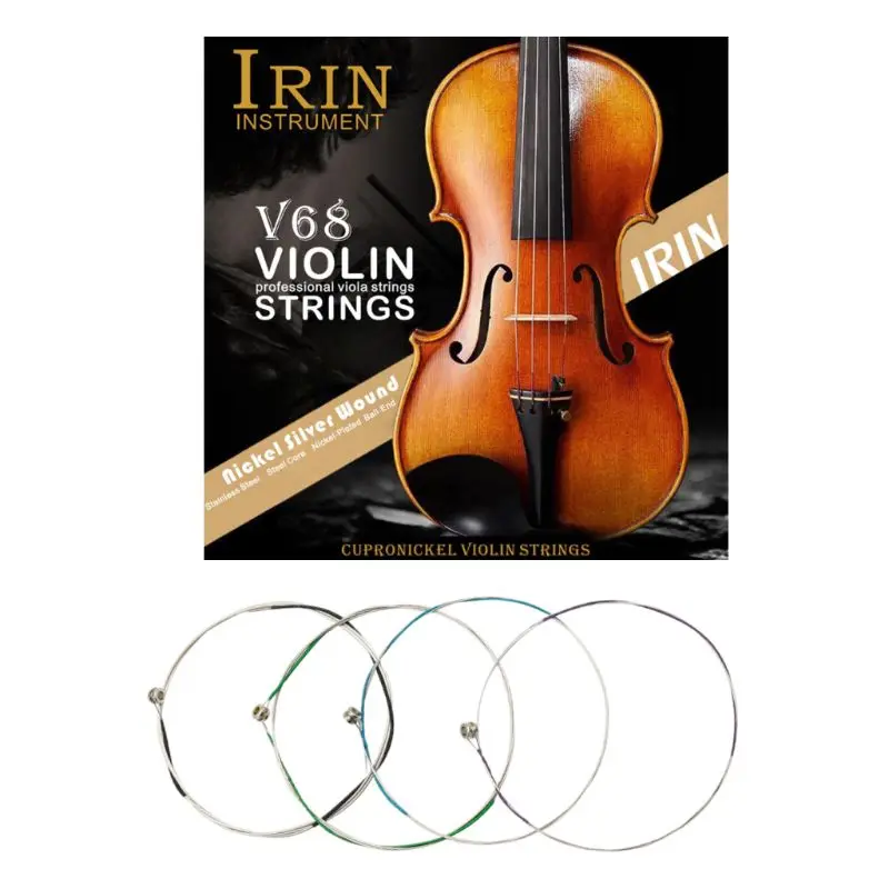 IRIN V68 профессиональные Струны для скрипки (E A D G) никелевая Серебряная рана 4/4 3/4 1/2