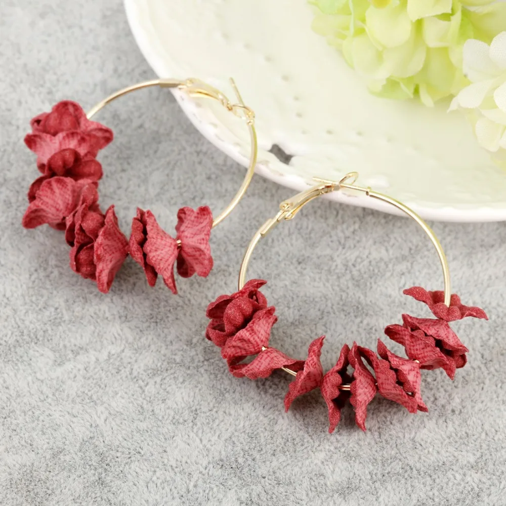 Новинка модные ювелирные изделия серьги капли в цветочек для женщин подарки