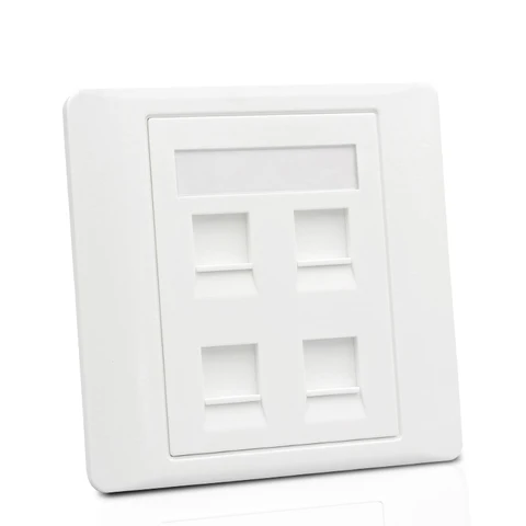 UKITSON Настенная розетка RJ45 4 порта CAT 6 белая