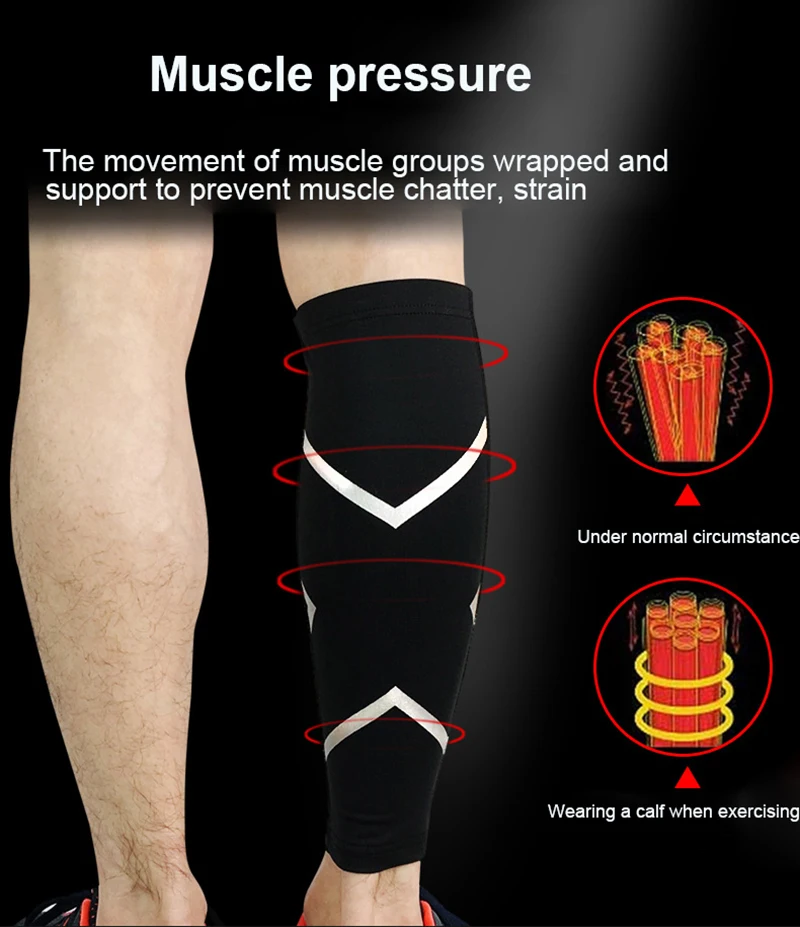 Ноги рукав протектор гетры сжатия до середины икры эластичные рукава Спортивная