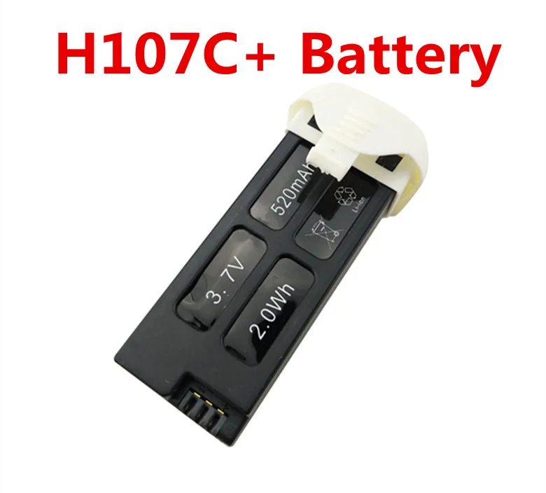 Hubsan X4 Plus H107C + Квадрокоптер комплект обновления 2 шт 3 7 V 520mah зарядное устройство и