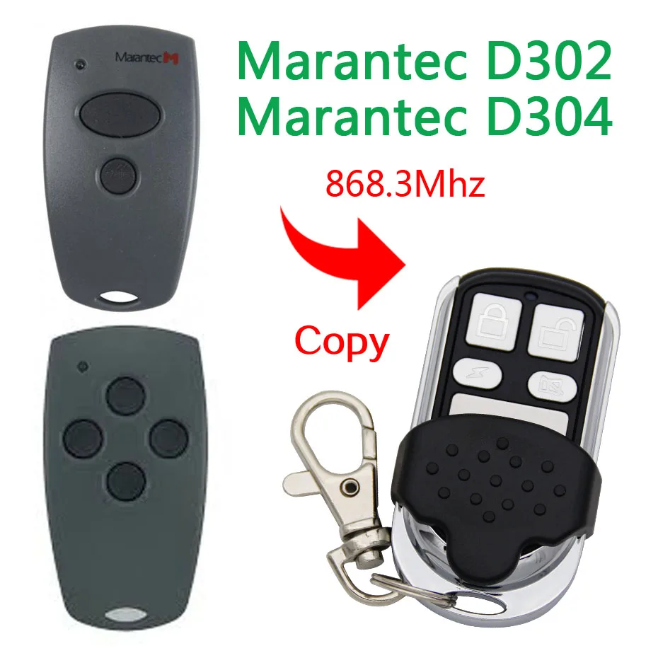 Копия Marantec D304. Пульт дистанционного управления D302 868 3 МГц Дубликатор гаражных