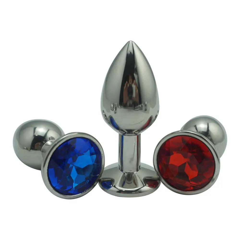 Heavy small size stainless steel anal butt plug metal jewelry diamond beads 12 color for choose fetish insert sex toys men women | Красота и