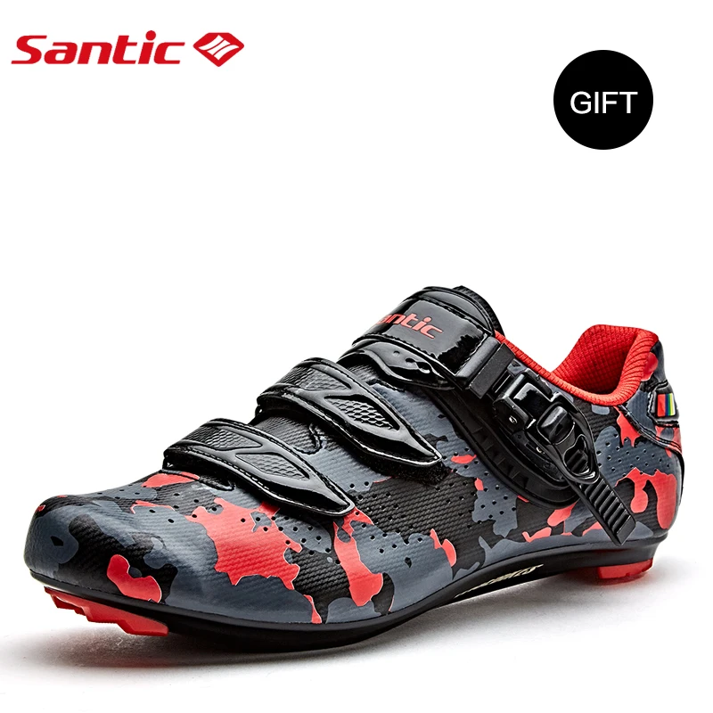 SANTIC, обувь для велоспорта, дышащая, углеродное волокно, для велоспорта, Атлетическая, гоночная, командная, велосипедная обувь, Sapatilha Zapatillas Ciclismo