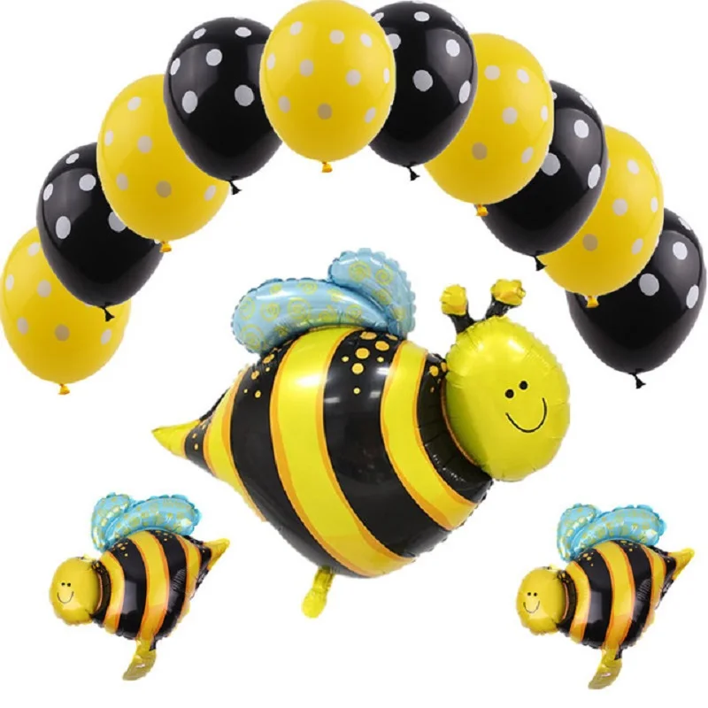 Balloon-Bee-13Pcs Пол раскрывает детский душ украшения шар установить его девочка его мальчик украшения Дети партии о ребенок для ребенка душ шары - Цвет: Balloon-Bee-13Pcs
