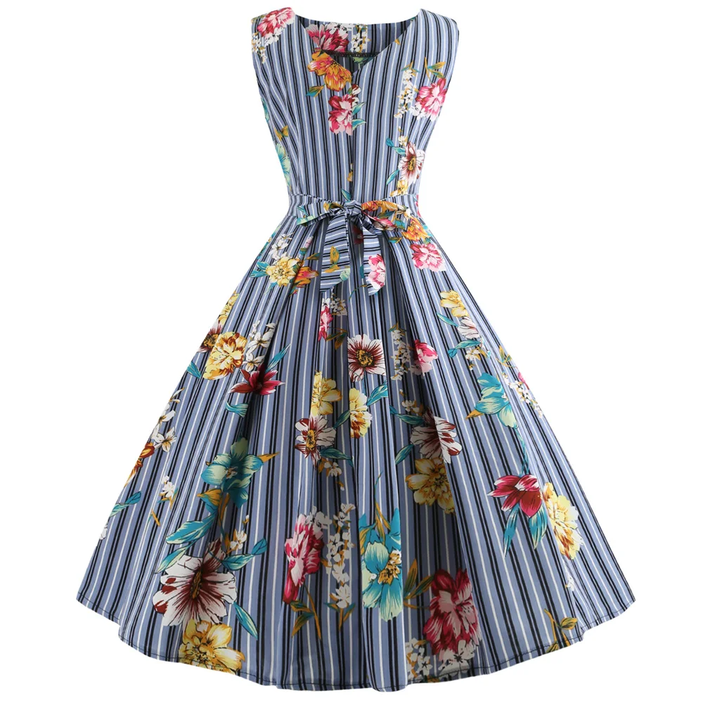 Женское винтажное платье в стиле Одри Хепберн без рукавов|Женские платья| |