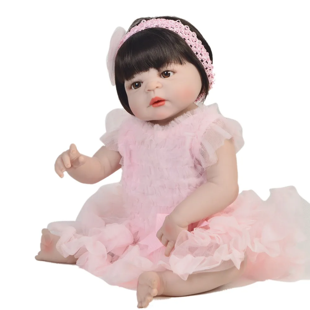 Boneca reborn silicone completa menina 55 см новорожденная девочка принцесса Младенцы живые куклы