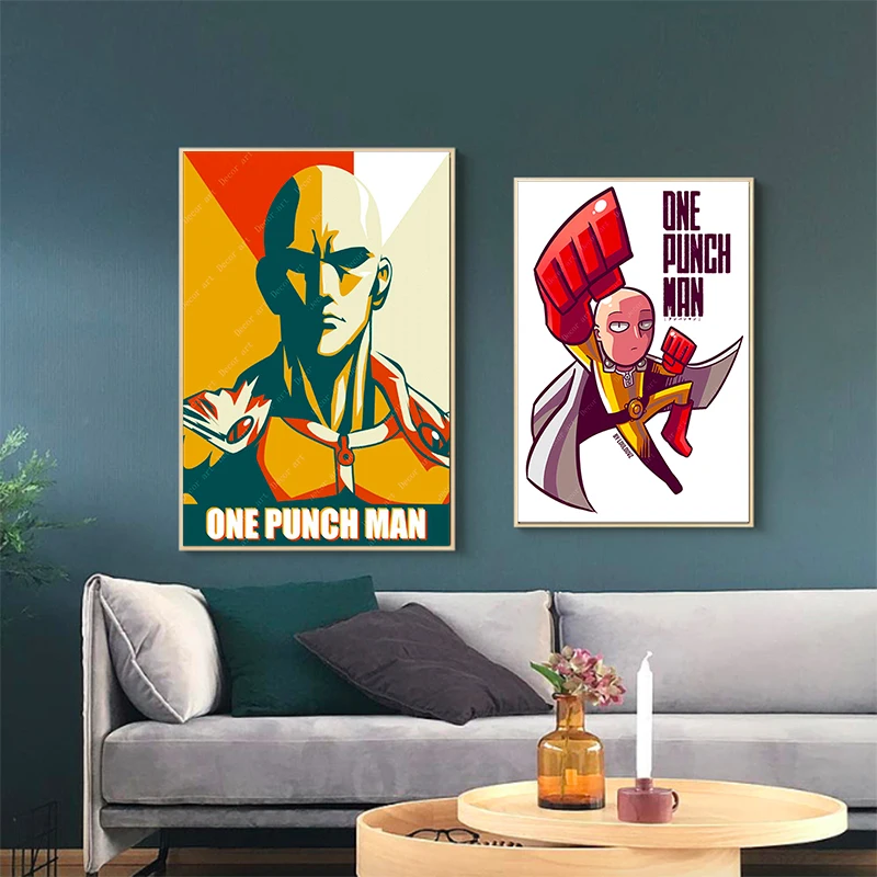 Мультфильм ONE PUNCH MAN японское аниме детская комната крутые холщовые картины