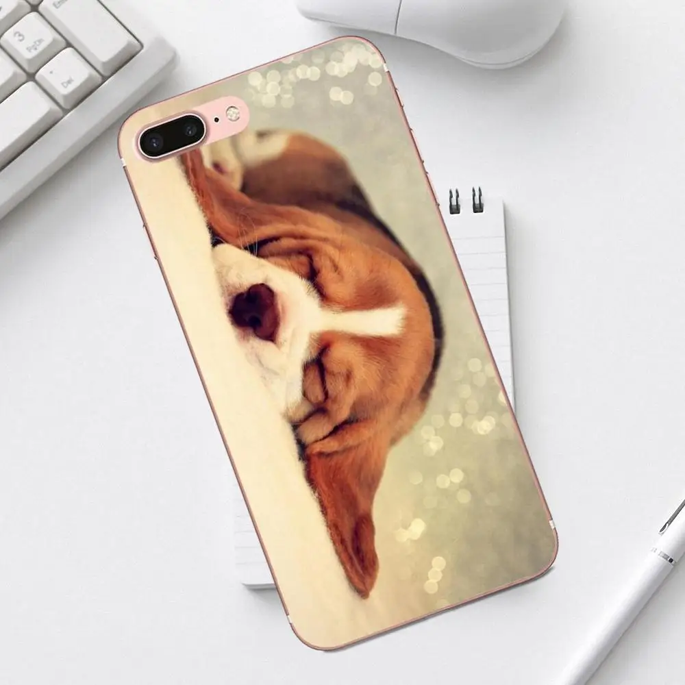 Защитные чехлы из ТПУ для телефонов Basset Hound Dog Puppies Galaxy Alpha Core Prime Note 4 5 8 S3 S4 S5 S6 S7 S8 S9