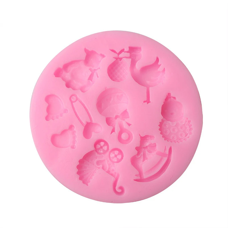 1 шт. 3D силиконовая форма для конфет детская торта Медвежья Лапка птицы помадка