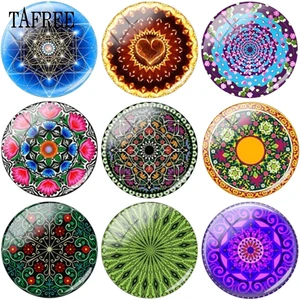 Стеклянная подвеска TAFREE в форме звезды, сердца, мандалы, желтого цвета, 12-20 мм