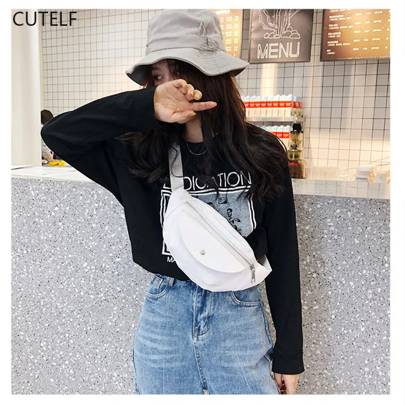 Поясная Сумка для женщин кожаная сумка белый черный поясная модная heuptas heuptasje pochete