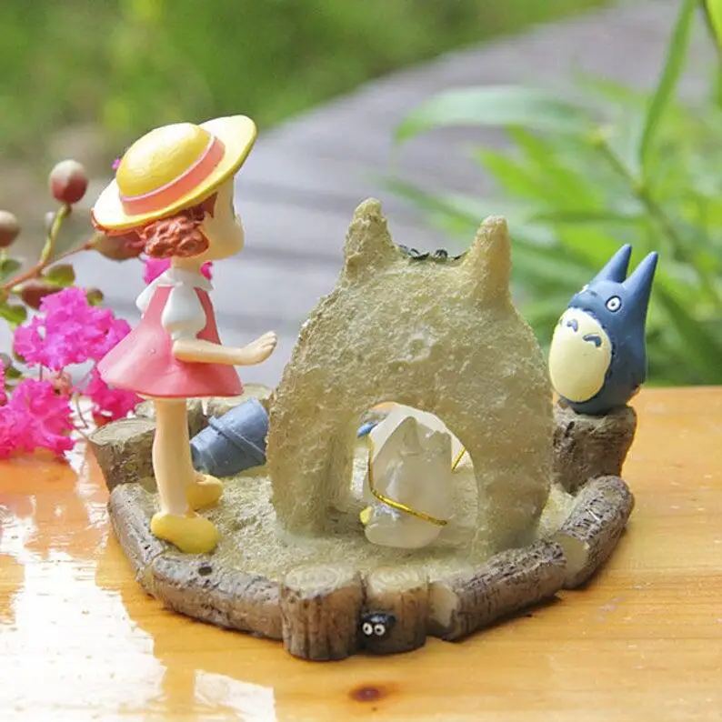 Феи Садовые принадлежности Totoro и девочка играют в игры Ghilbi студийная фигурка