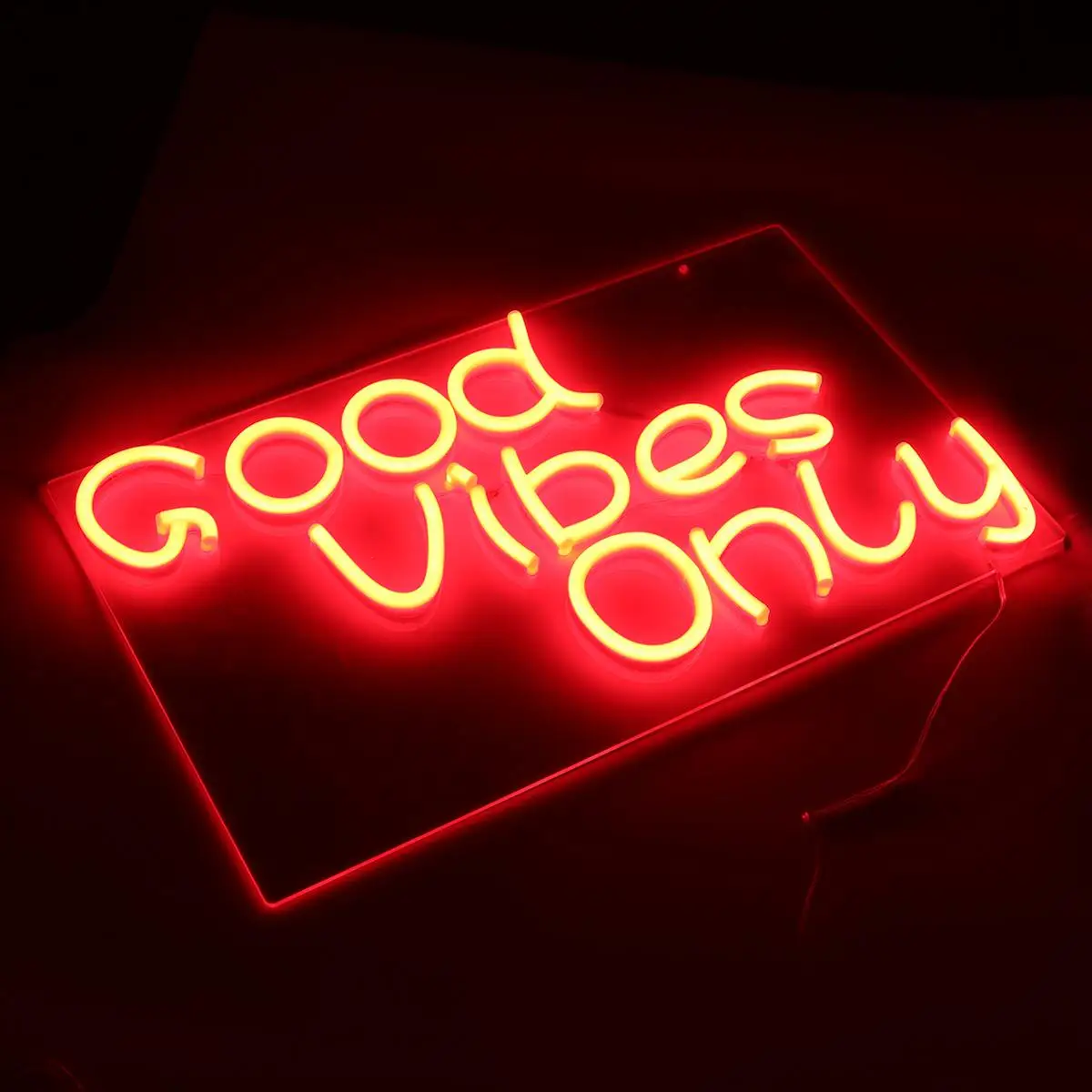 Good Vibes Только неоновая художественная вывеска светодиодный светильник ручной работы визуальная работа украшение дома коммерческий светильник ing красочные неоновые лампы