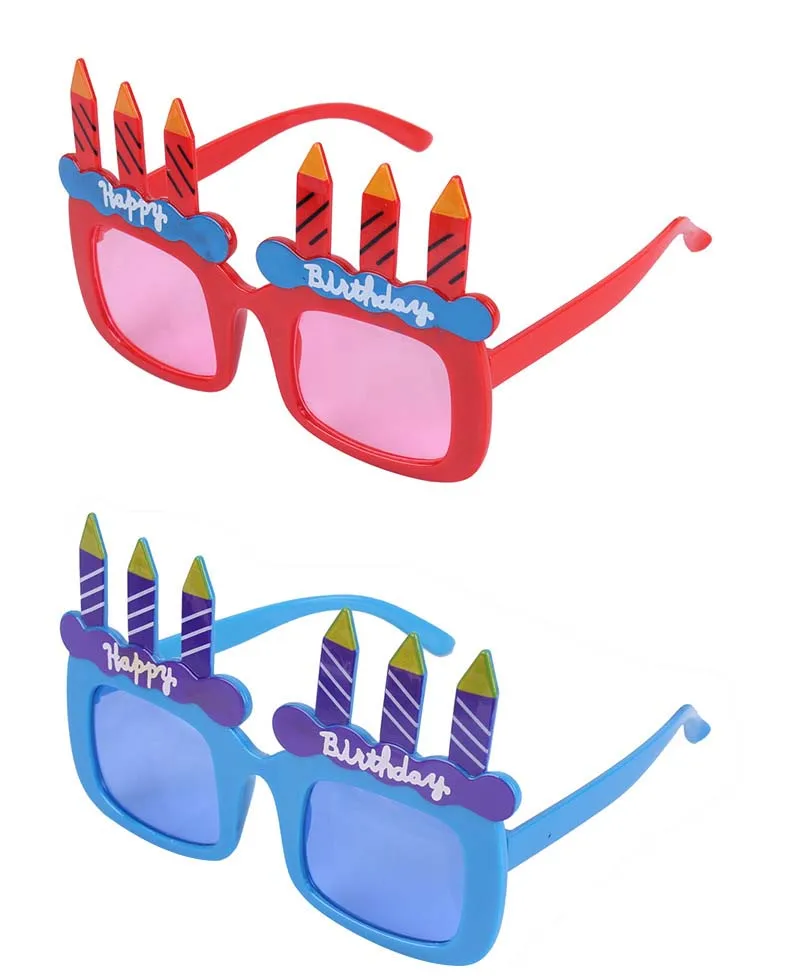 Women Men Kids Happy Birthday Glasses Cake Candle Sunglasses Funny Toy Party Favors|Украшения своими руками для