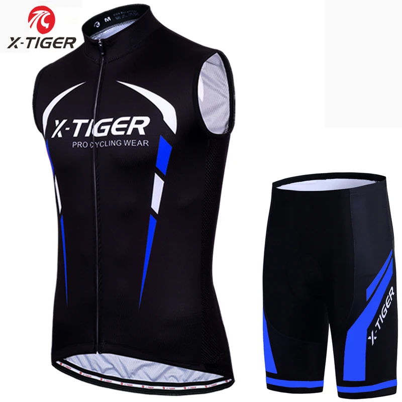 Normal Cycling Set X-Tiger Pro без рукавов Велоспорт Джерси Набор Гонки на велосипедах велосипедные наборы летние горные веложилетки одежда Ropa Maillot Ciclismo - Цвет: Normal Cycling Set