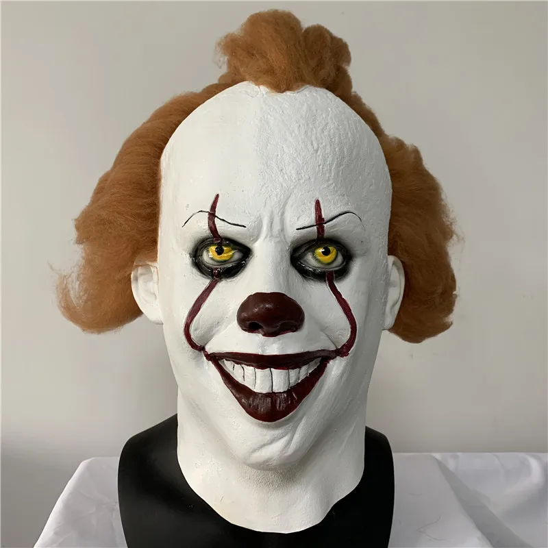 Новый Стивена Кинга это маска хоррор клоун Джокер клоуна шлем с парик для