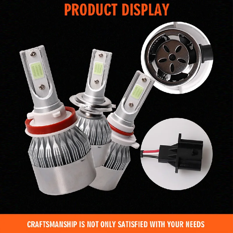 Hlxg светодиодные фары h7 led kit лампы мини Автомобильные 9007/HB5 9004/HB1 Hi/Lo h11 9008/H13 24v