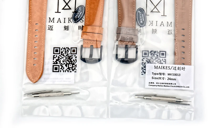 Аксессуары для часов MAIKES, 22 мм, 24 мм, ремешок для часов из натуральной кожи, ремешок для часов, браслеты для часов leatherman, ремешок для часов Omega Panerai