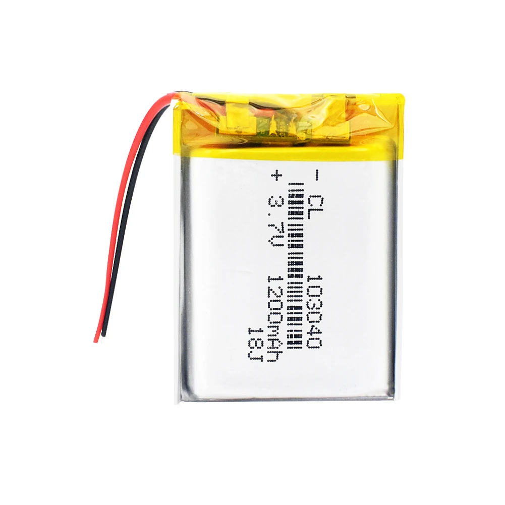 3,7 V 1200mAh литий-полимерная LiPo аккумуляторная батарея 103040 для MP3 MP4 gps psp мобильный Видео игровой коврик электронная книга планшет 10*30*40