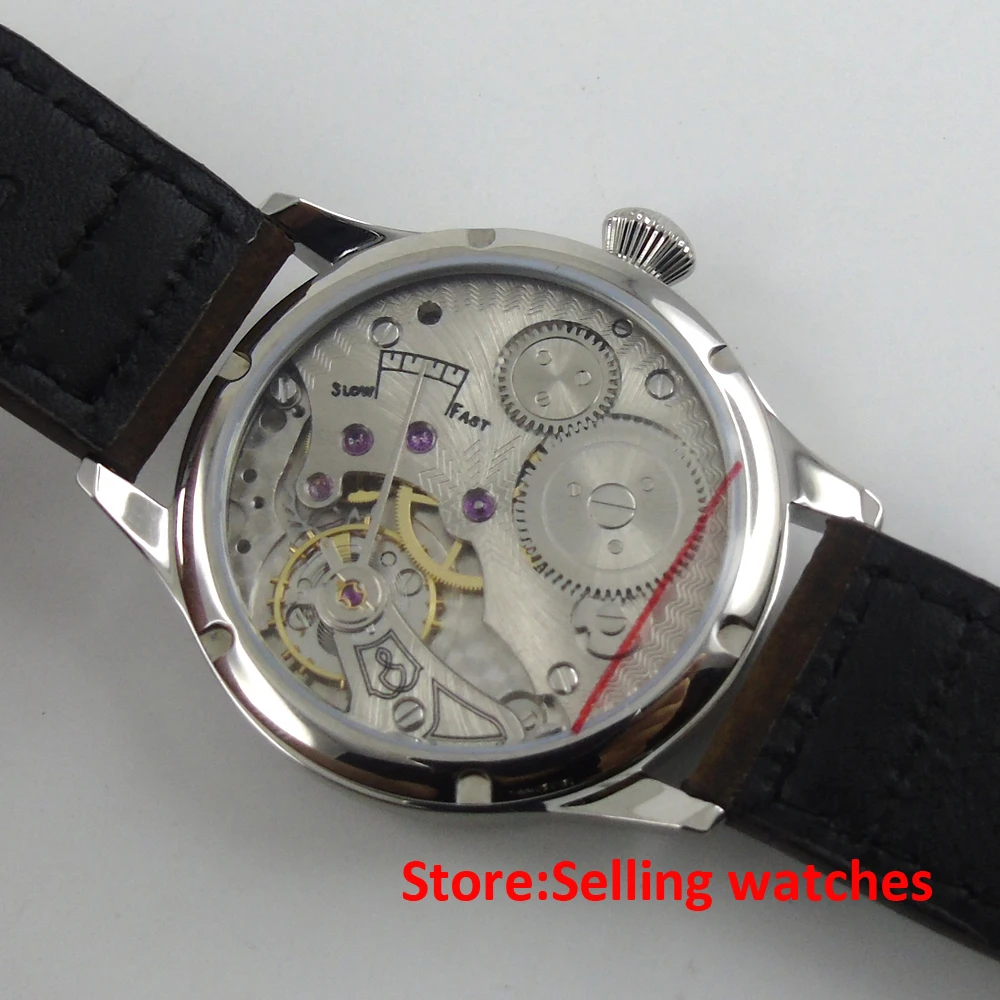 Мужские часы parnis 44 мм с черным циферблатом Special @ 6 6498|watch men|watch men watchwatch watch |