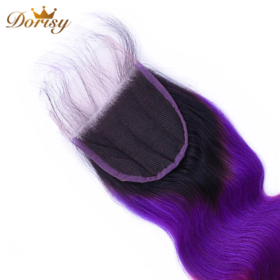 

Pre Colored T1b Purple Red Ombre Color Body Wave Bundles With Closure Human Hair Bundles With Closure Malaysia Remy Hair Bundles