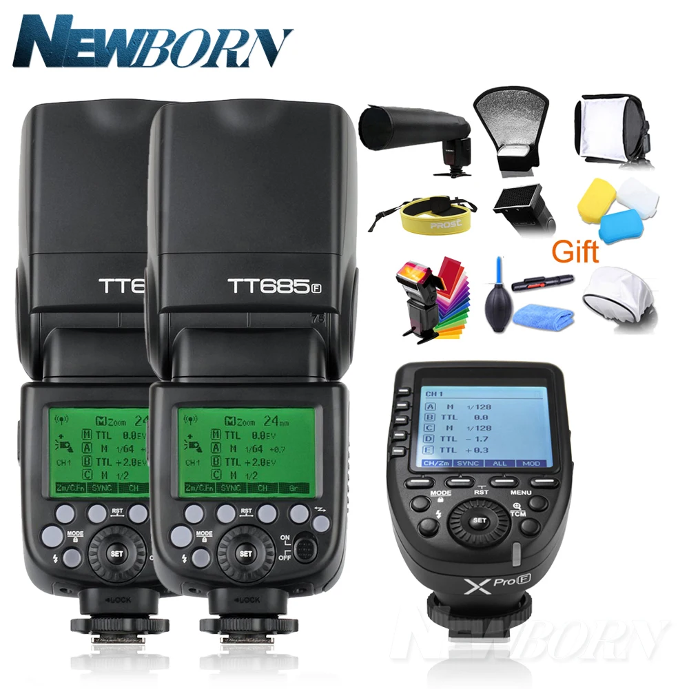 Godox ttl II Autoflash TT685F камера вспышка 2,4G Беспроводная HSS 1/8000s GN60+ 2,4G Беспроводная система X Xpro-F Комплект для Fuji camera s