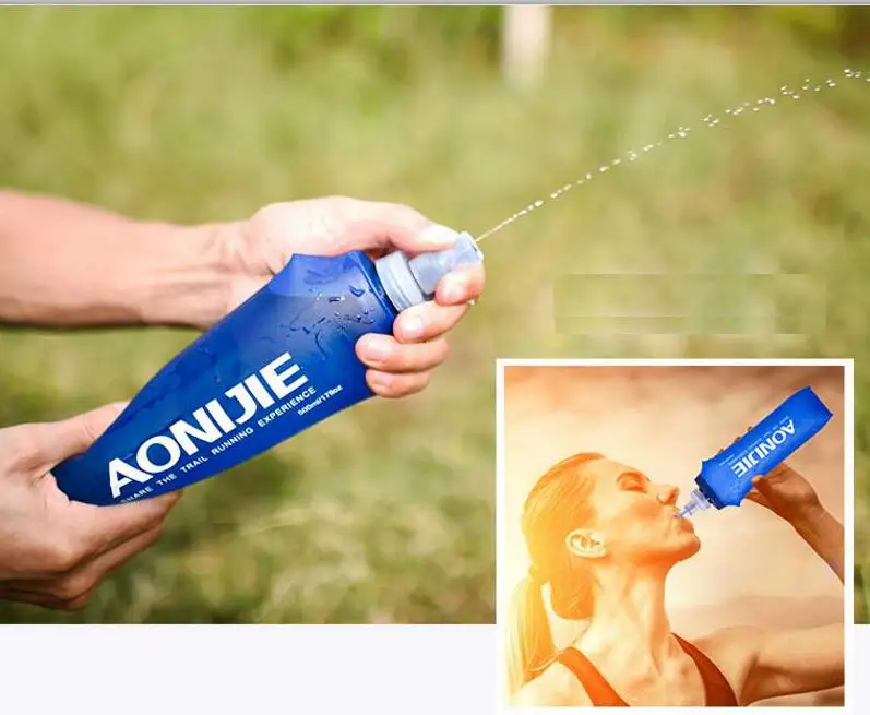 Складная Силиконовая бутылка для воды AONIJIE 1 шт. путешествий спорта бега