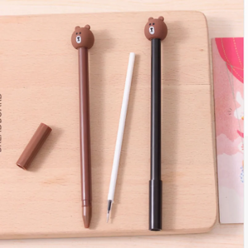 300pc Kawaii Animal Bear Gel pen Cute Plastic Stationery For Kid Writing Office School Supplies Gift | Канцтовары для офиса и