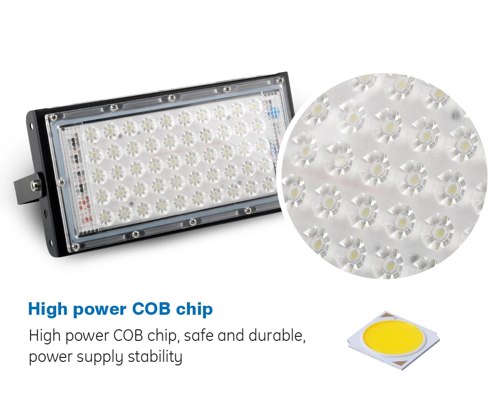 LUCKYLED Светодиодный прожектор светильник 50 Вт AC 220V 240V Водонепроницаемый Ip65 Точечный светильник на открытом воздухе садовый светильник ing потолочные светильник s Светодиодный отражатель холодный белый