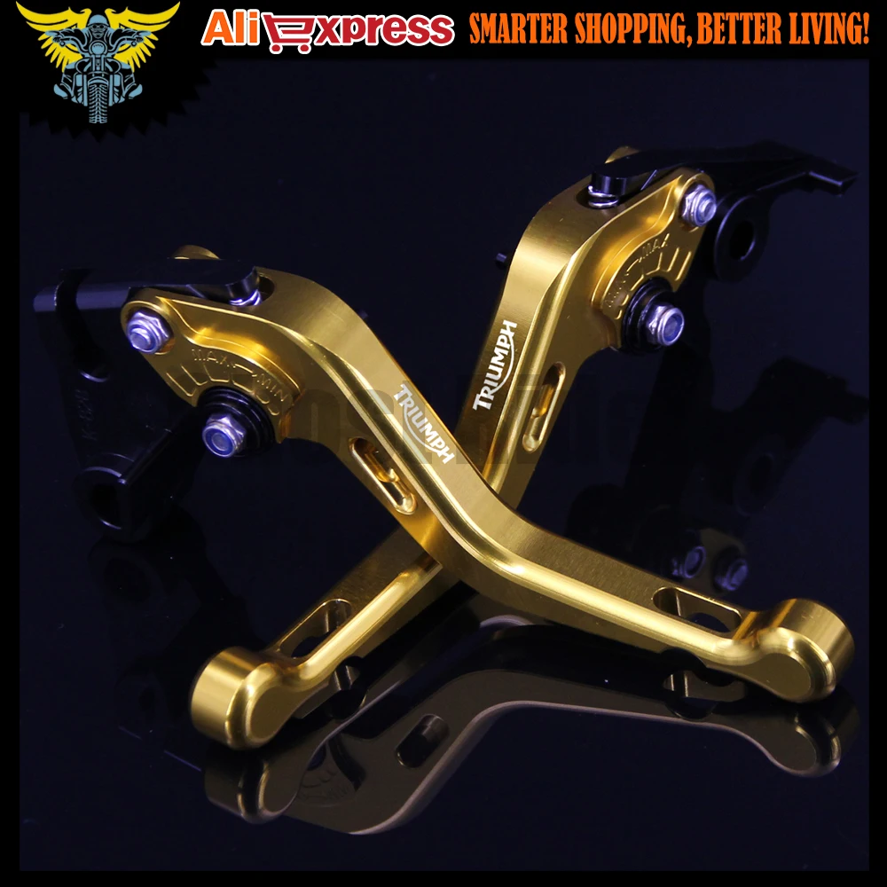 8 цветов алюминиевые регулируемые короткие мотоциклетные рычаги тормоза Триумф
