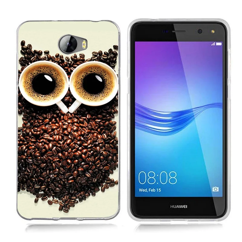 Чехол для Huawei Y5 ii Y5ii Cover/5A LYO-L21/Y6 II компактный ТПУ цветной мягкий чехол с рисунком