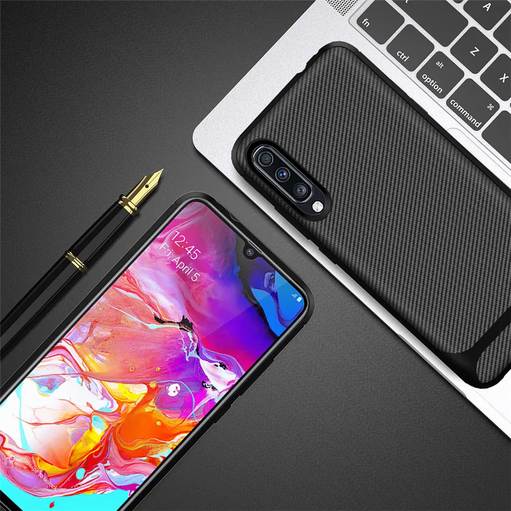 2019 новый черный твил чехол из углеродного волокна для Samsung Galaxy A10 A50 A70