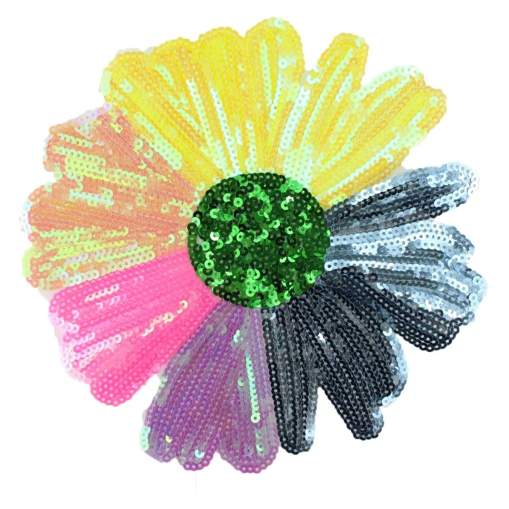 1 шт. нашивки в виде цветов и блесток для шитья одежды аппликация стразами лотоса