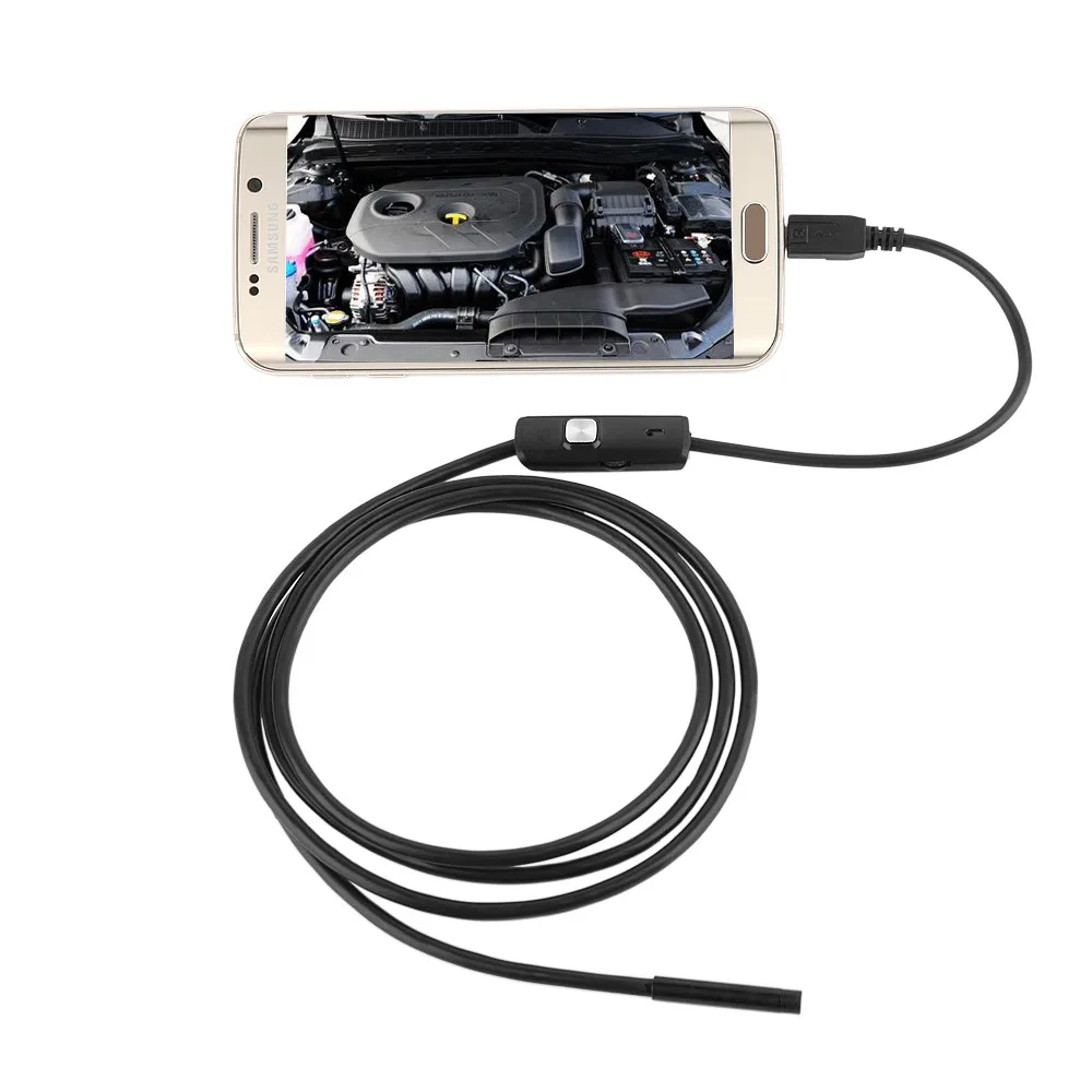 2017 New High Quality 5.5mm Endoscope Waterproof Borescope Inspection Camera 6 LED For Andorid Phone 1M | Электроника