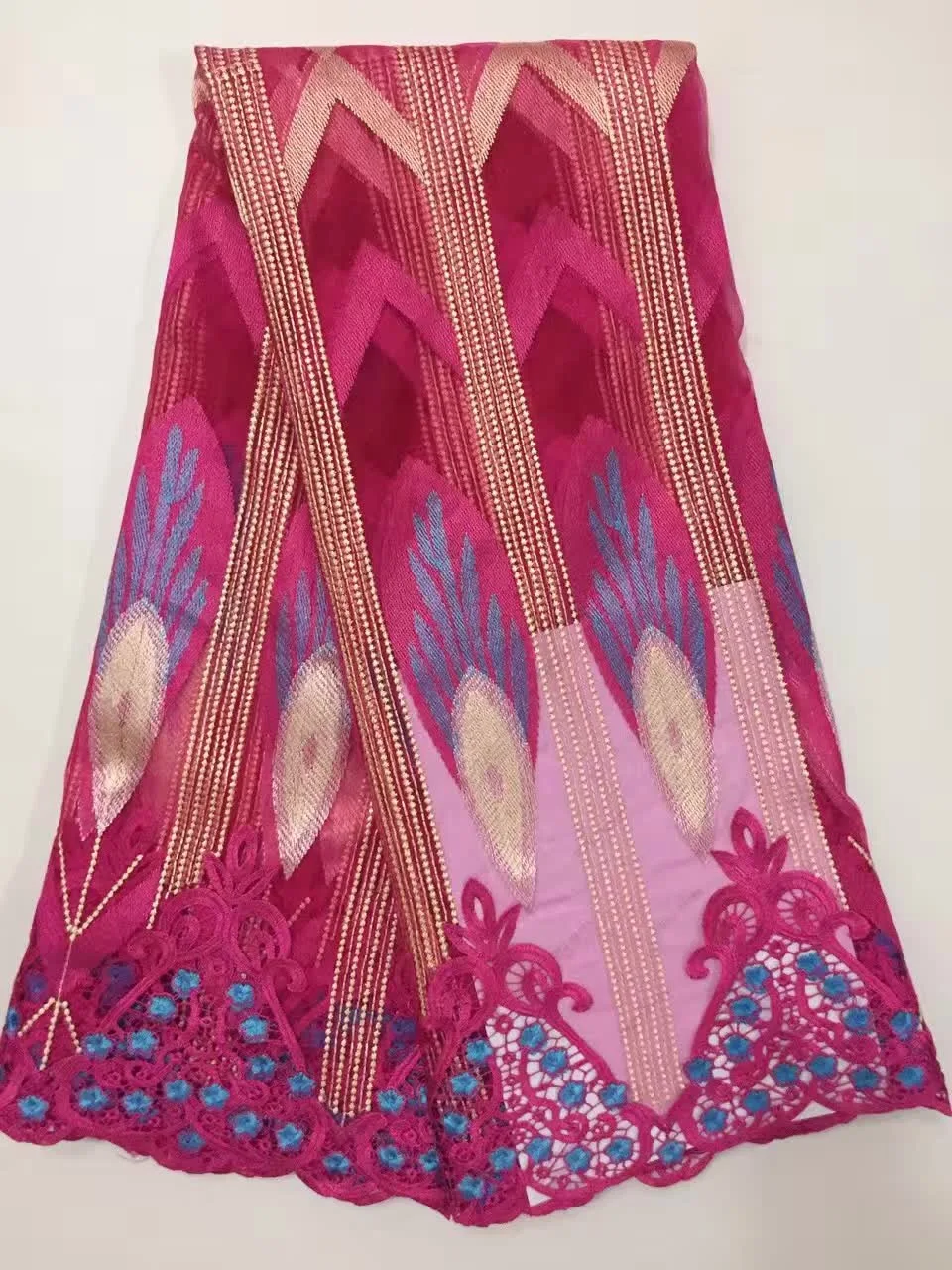 

African French Lace Fabric High Quality Embroidered Lace Trim New Arrival African Sequins Lace Fabric For Party Dress gold