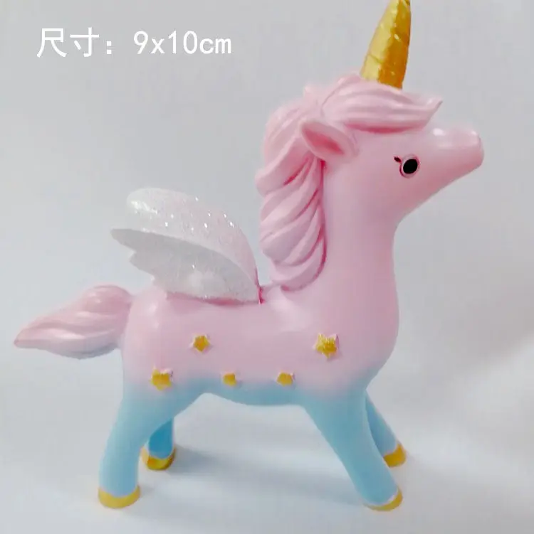 Pink blue unicorn Bling Многоцветный Единорог украшения на день рождения Блестящий флажок на день рождения торт Топпер для детей Феи вечерние принадлежности сладкие подарки - Цвет: Pink blue unicorn