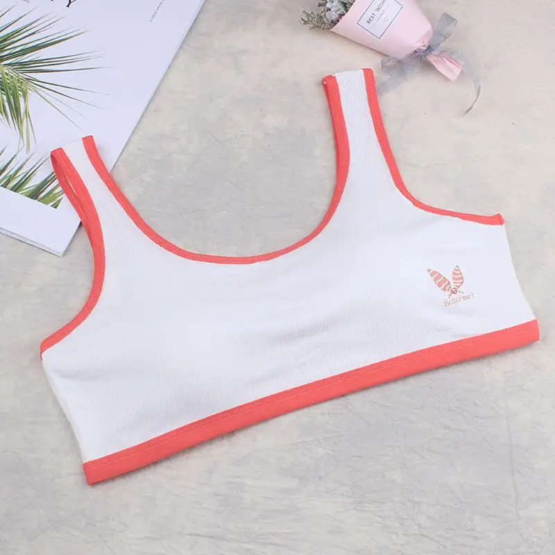 

Teenage Girl Training Bra With Chest Pad Adolescente Sports Bra Tops For Teens Cotton Bra For Girls Underwear