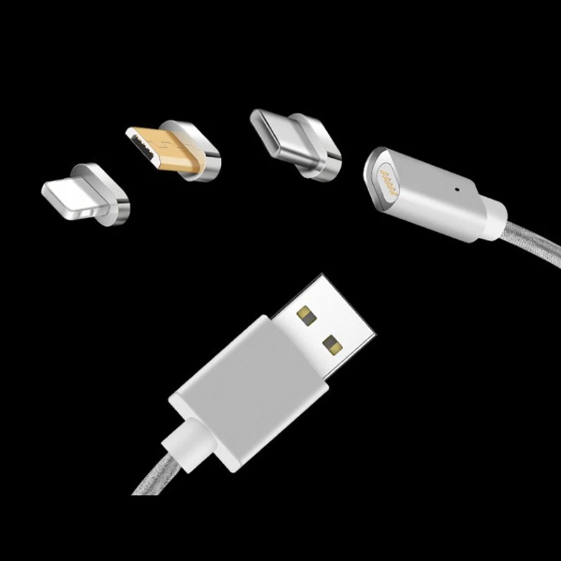 3 в 1 2 4a Магнитный нейлоновый Плетеный USB кабель мобильный телефон зарядный для