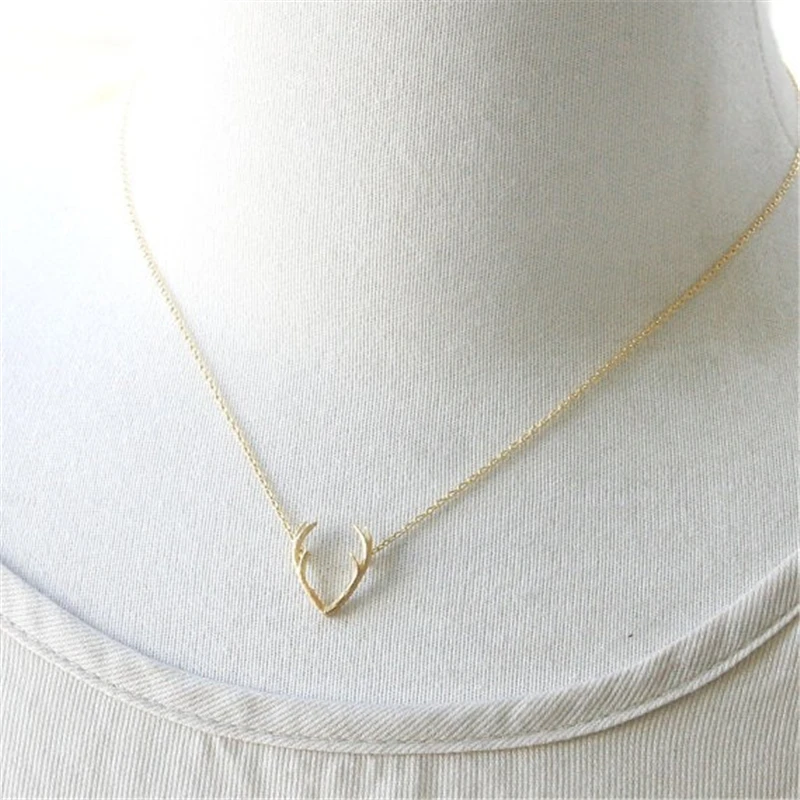 

Fashion antlers pendant necklace plated necklace clavicle necklace for women