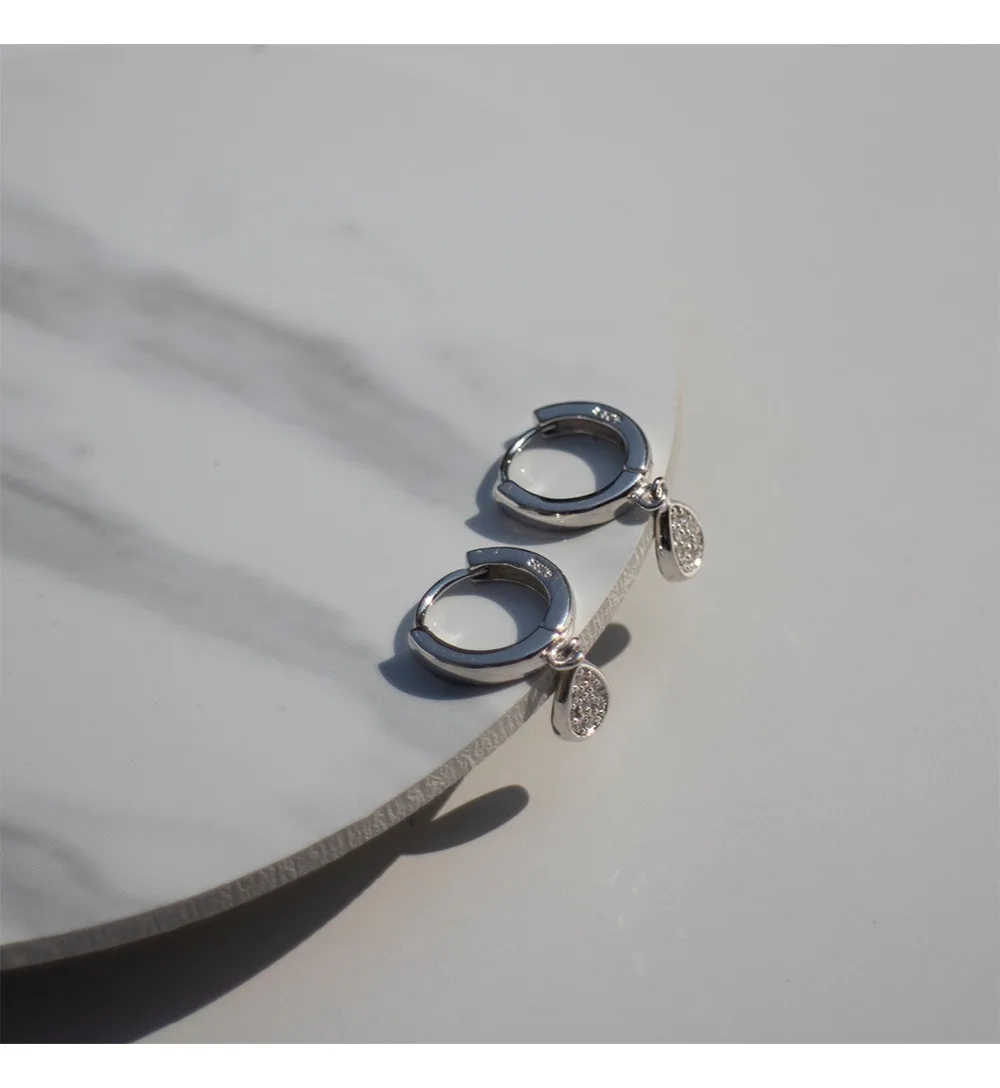 Новые серьги из серебра 925 пробы, модные серьги-капли с цирконием, серьги для ушей, Пряжка для ушей, милые трендовые серьги для девушек, серебряные серьги, ювелирные изделия