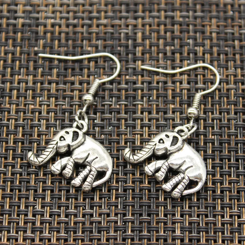 New Fashion Handmade Lovely Thailand Mounts Elephant Pendants Silver Color Earrings For Womens Style images - 6