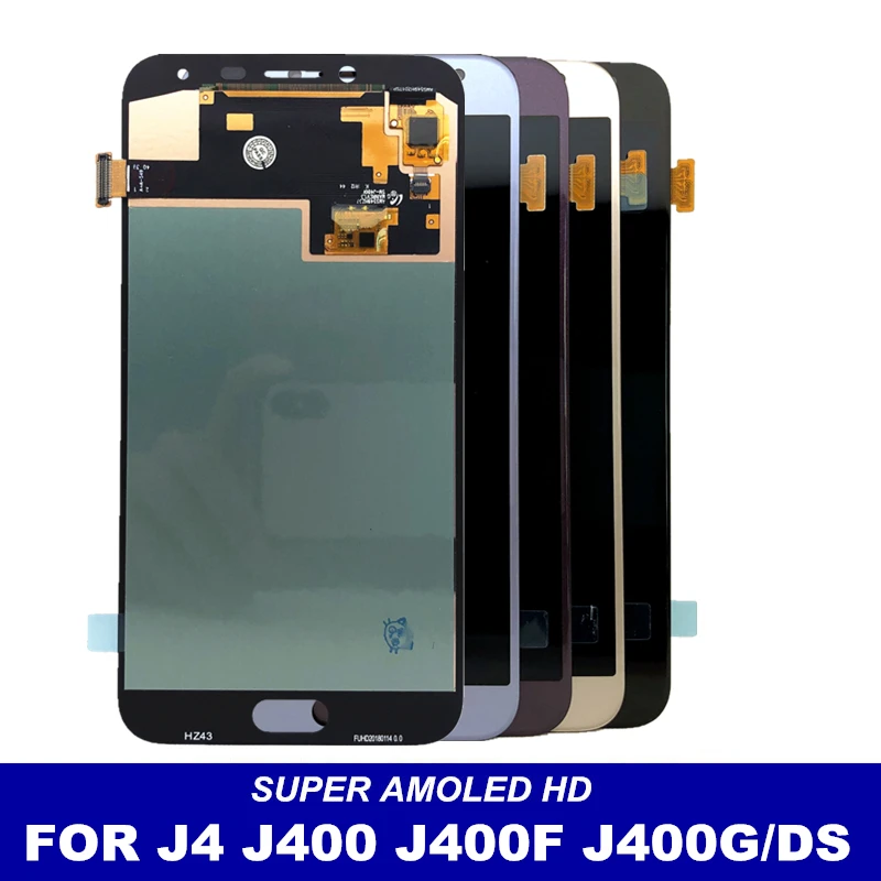 Super AMOLED J400 lcd для samsung Galaxy J4 J400 J400F SM-J400F J400G/DS lcd запасной дисплей кодирующий преобразователь сенсорного экрана в сборе