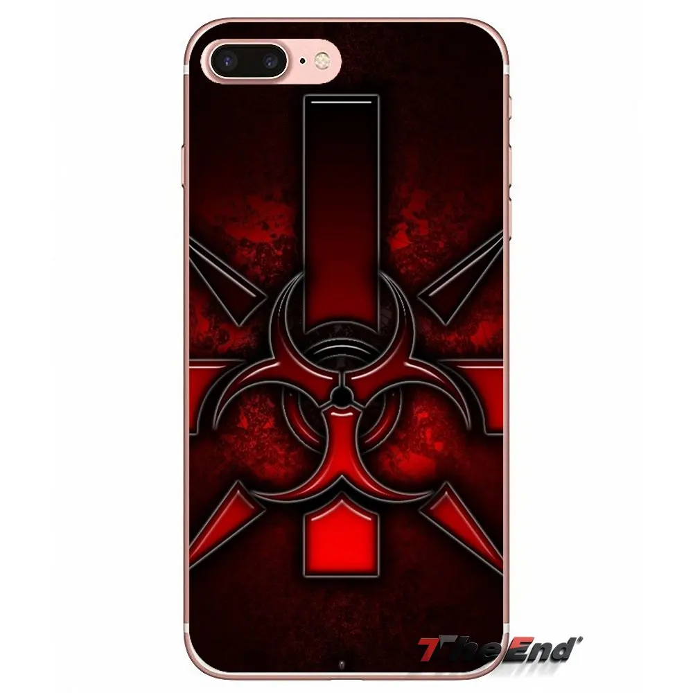 Аксессуары телефон оболочки чехлы для красный biohazard логотип huawei P Smart Y6 Ascend P8 P9 P10