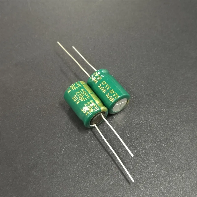 

100pcs 270uF 35V Sanyo AX series 10x16mm 35V270uF Low Impedance Long Life Electrolytic Capacitor