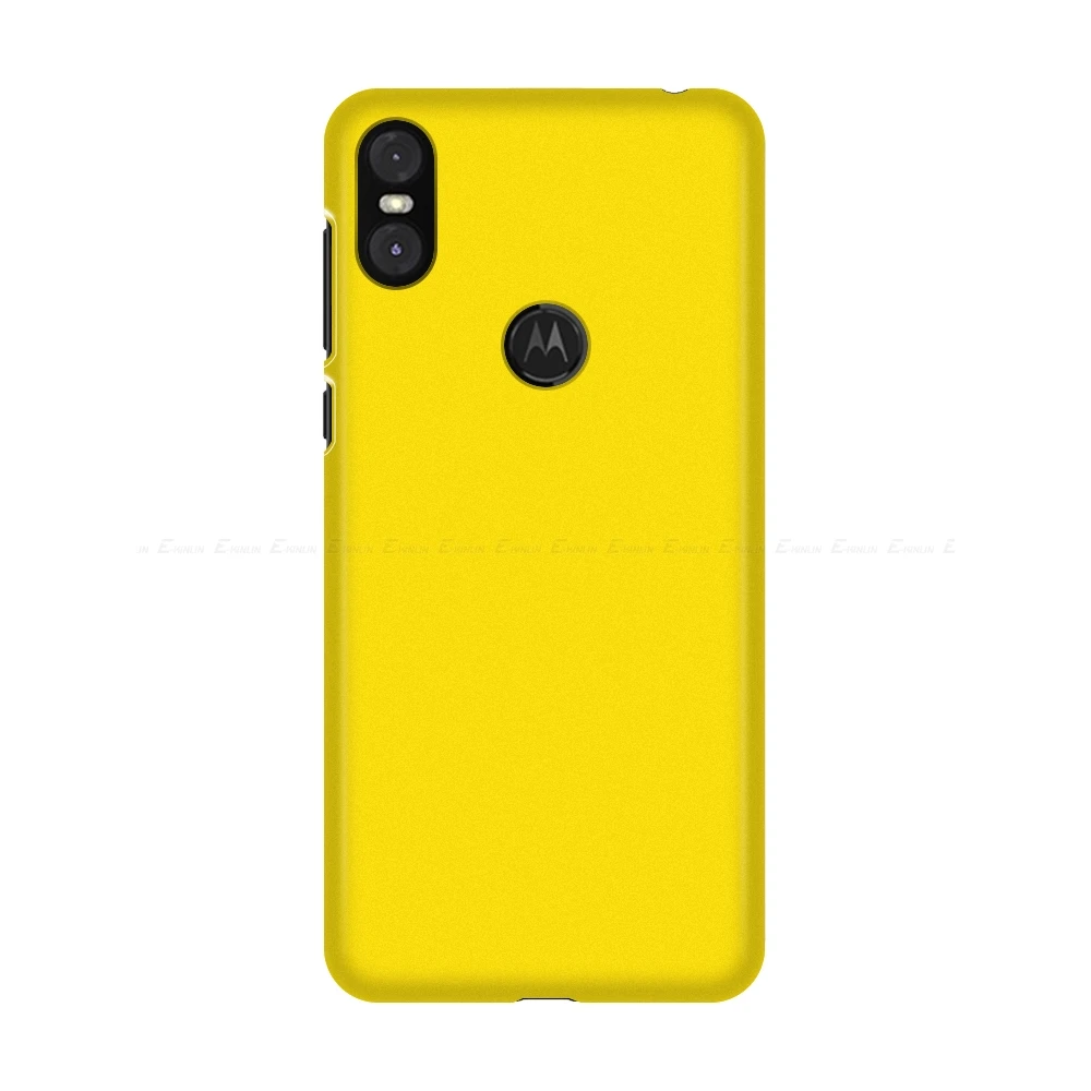 Yellow Роскошный Жесткий матовый чехол для телефона из поликарбоната, Ультратонкий Пластиковый чехол для Motorola Moto One vision power P50 P30 note Play - Color: Yellow